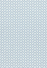 Anna French WYNFORD Navy on White Fabric