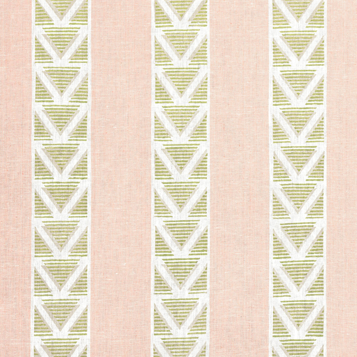 Anna French Burton Stripe Blush And Green Fabric