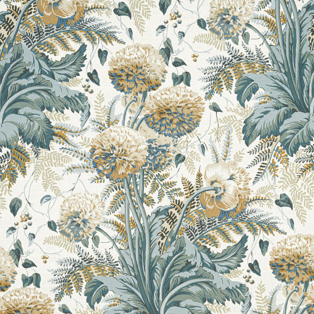 Anna French Dahlia Soft Gold On Cream Fabric