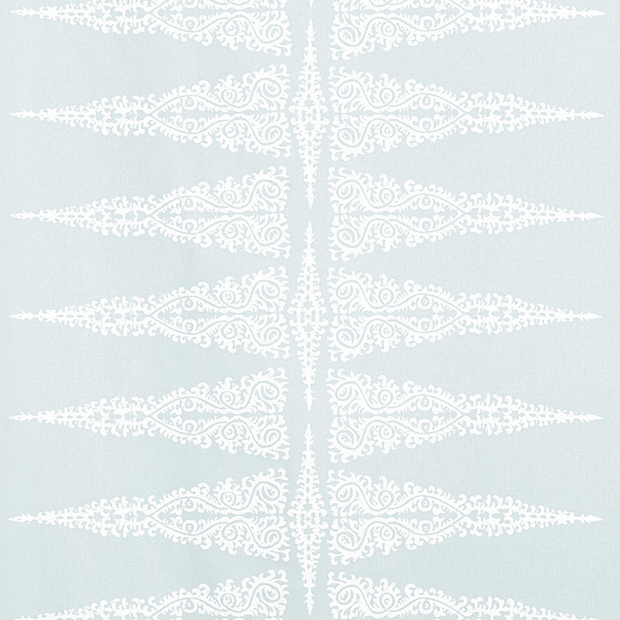 Anna French ELLERY STRIPE White on Soft Blue Fabric