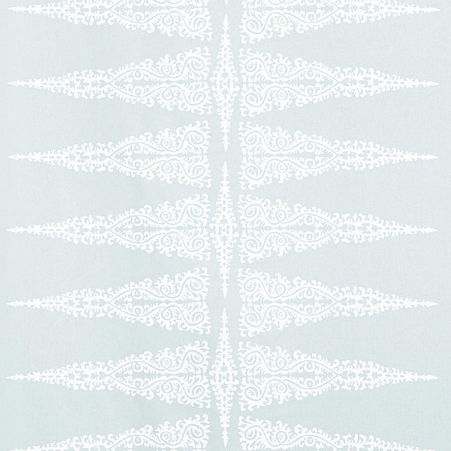 Anna French ELLERY STRIPE White on Soft Blue Fabric