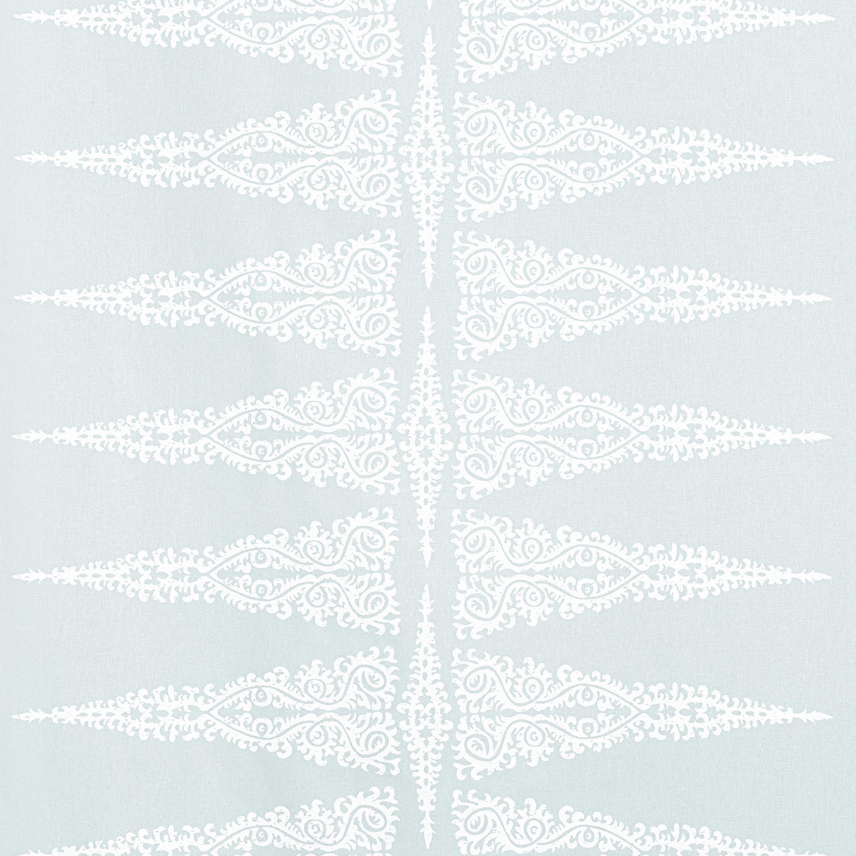 Anna French Ellery Stripe White On Soft Blue Fabric