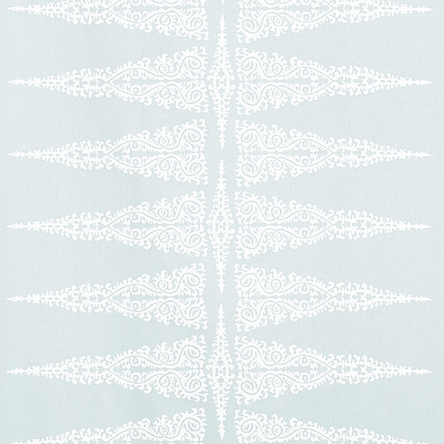 Anna French Ellery Stripe White On Soft Blue Fabric