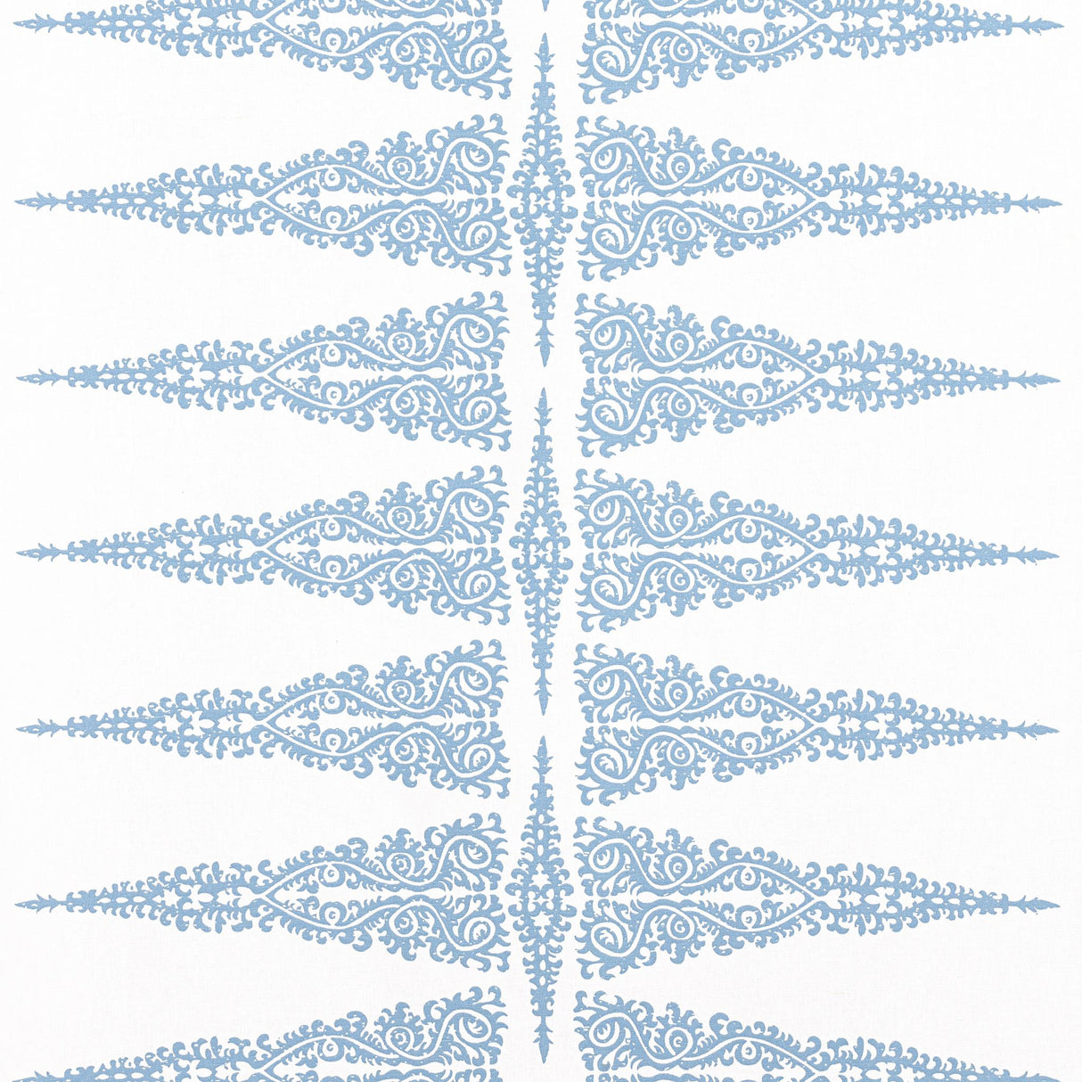 Anna French ELLERY STRIPE Sky Blue on White Fabric