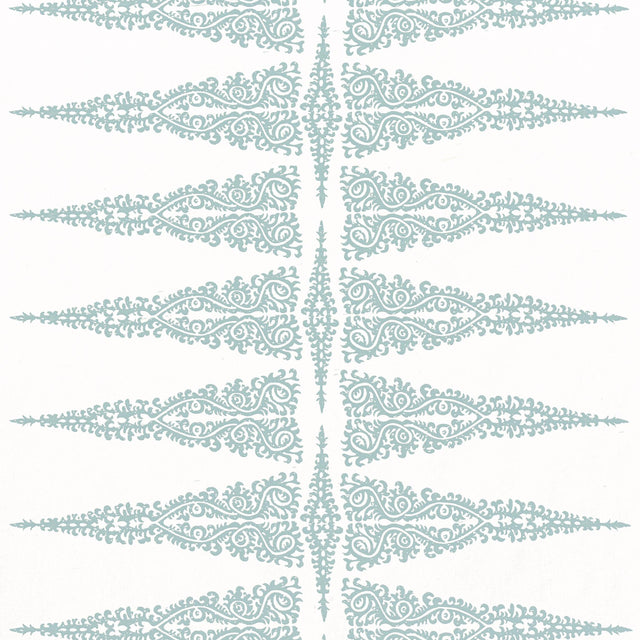 Anna French ELLERY STRIPE Robin's Egg on White Fabric