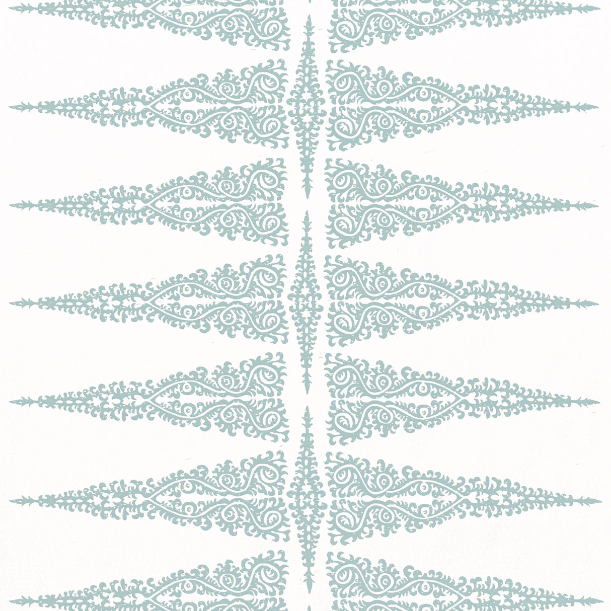 Anna French Ellery Stripe Robin'S Egg On White Fabric