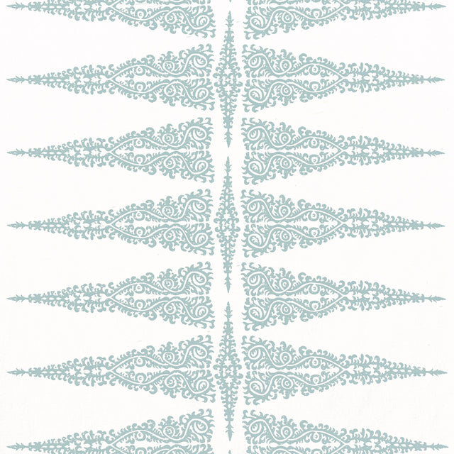 Anna French Ellery Stripe Robin'S Egg On White Fabric