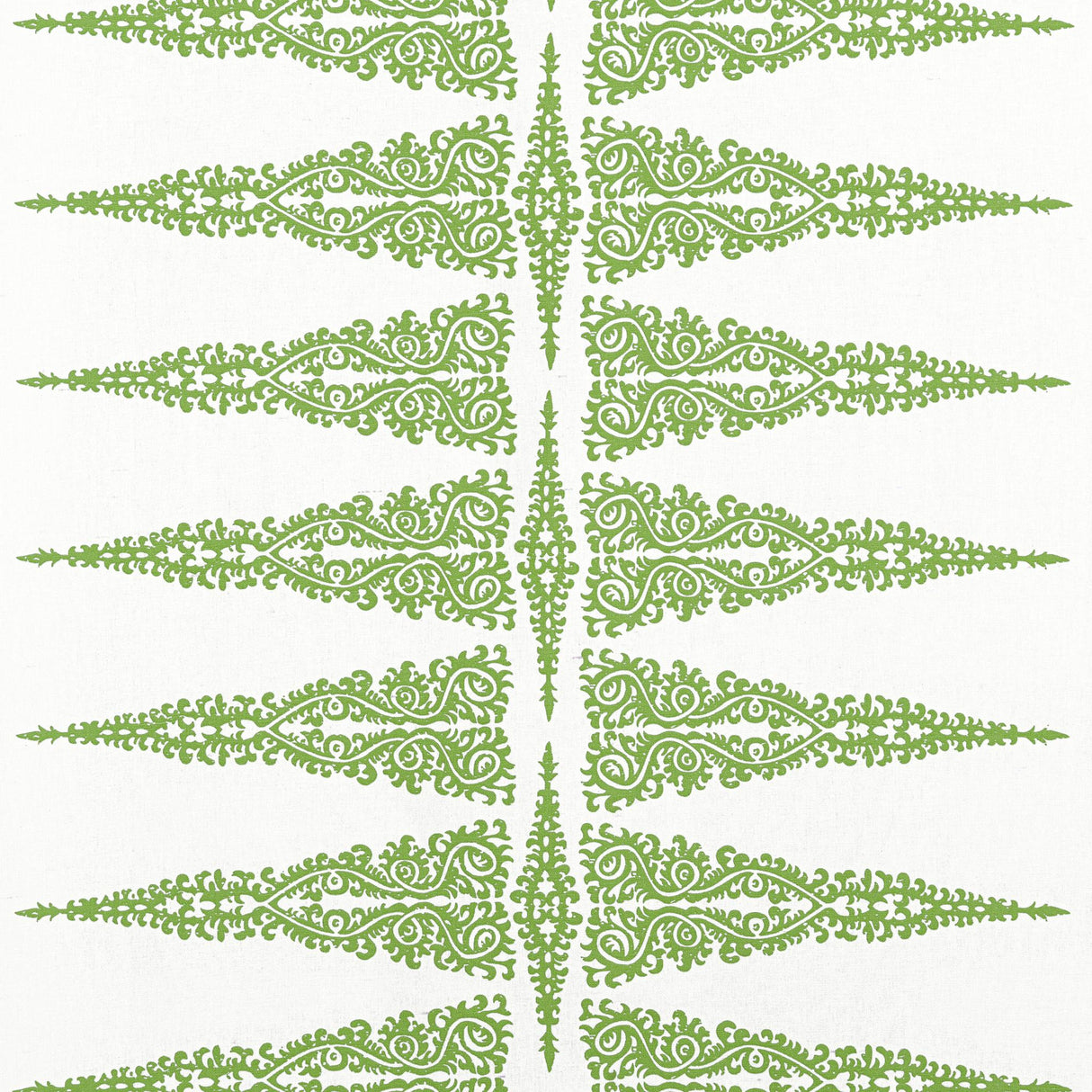 Anna French ELLERY STRIPE Kelly on White Fabric