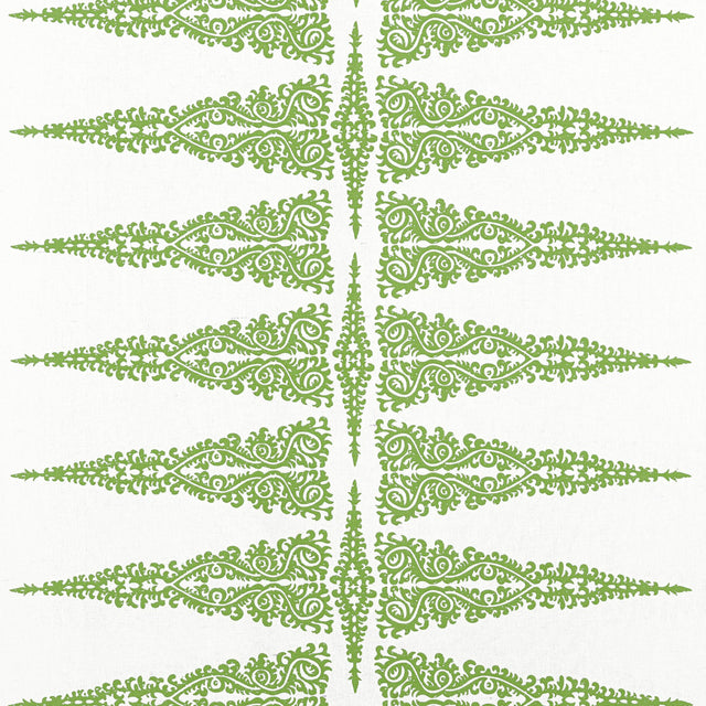 Anna French ELLERY STRIPE Kelly on White Fabric