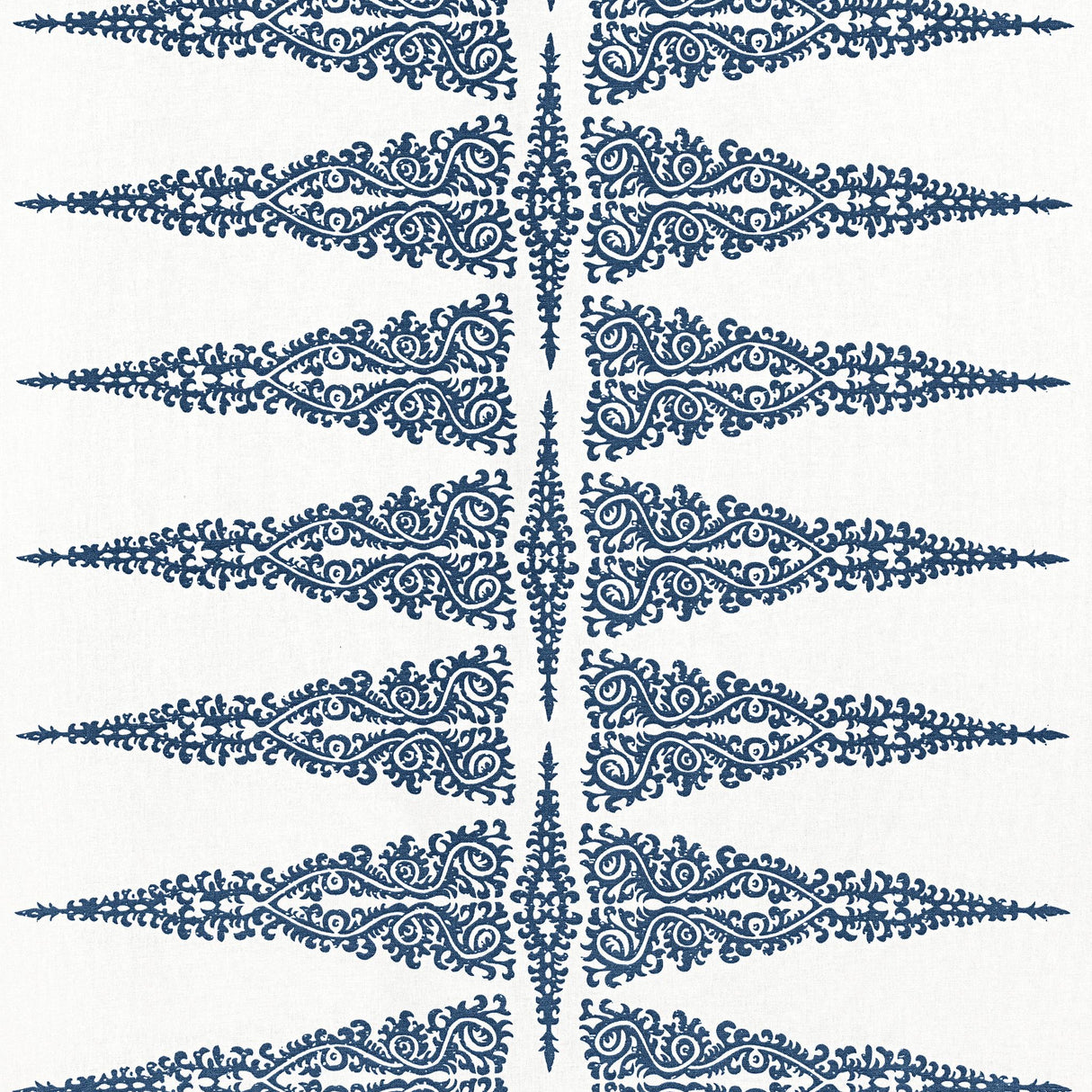 Anna French ELLERY STRIPE Navy on White Fabric