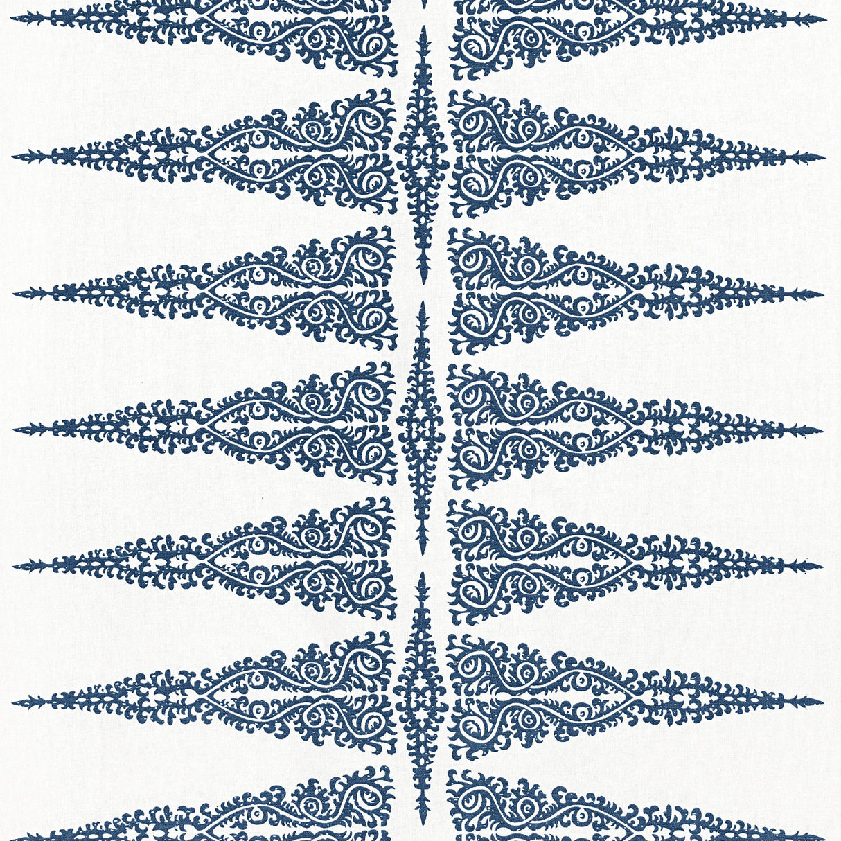 Anna French Ellery Stripe Navy On White Fabric