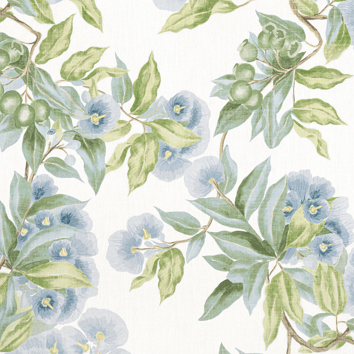 Anna French CAMELLIA GARDEN Sky Fabric