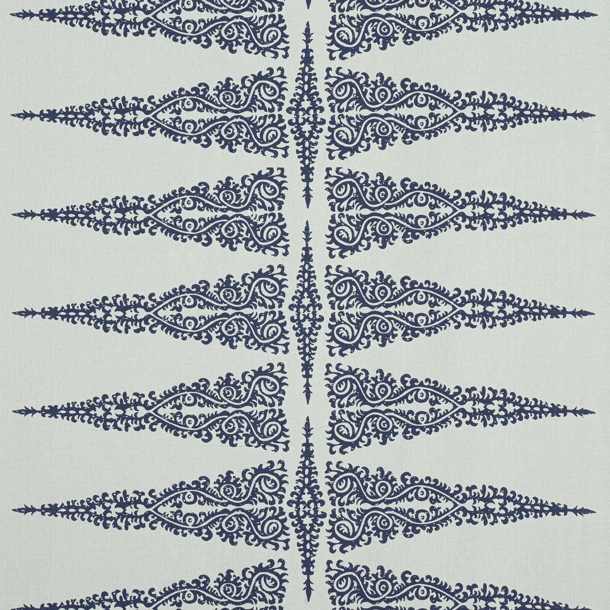 Anna French Ellery Stripe Navy On Soft Teal Fabric