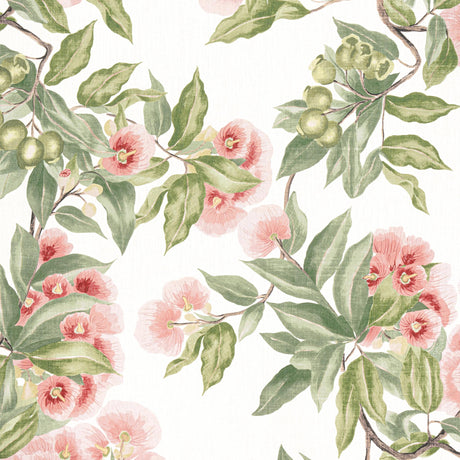 Anna French CAMELLIA GARDEN Coral Fabric