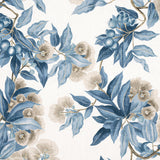 Anna French CAMELLIA GARDEN Linen and Navy Fabric