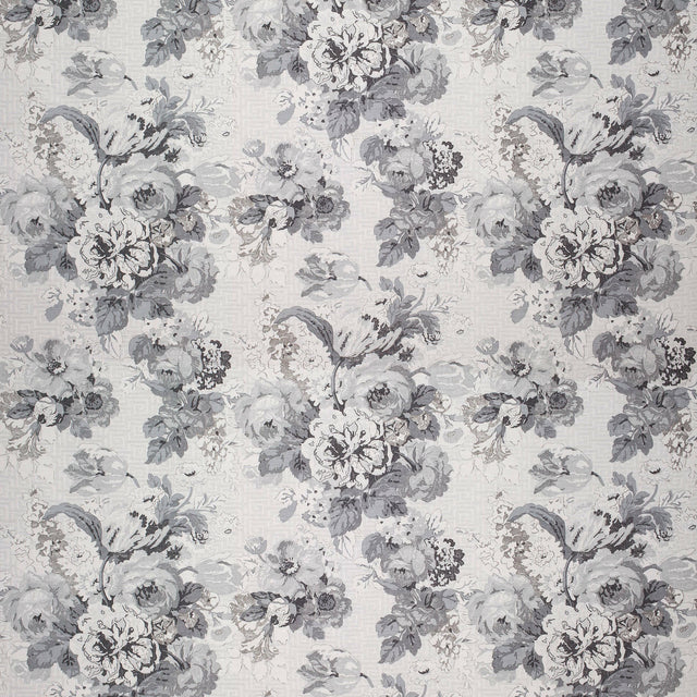 Anna French Wild Floral Grey Fabric