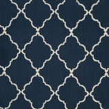 Anna French Tunisia Trellis Embroidery Navy Fabric