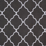 Anna French Tunisia Trellis Embroidery Charcoal Fabric