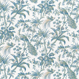Anna French PEACOCK TOILE Blue and Green Fabric