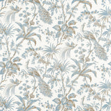 Anna French PEACOCK TOILE Soft Blue and Beige Fabric