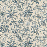 Anna French PEACOCK TOILE Slate and Black Fabric