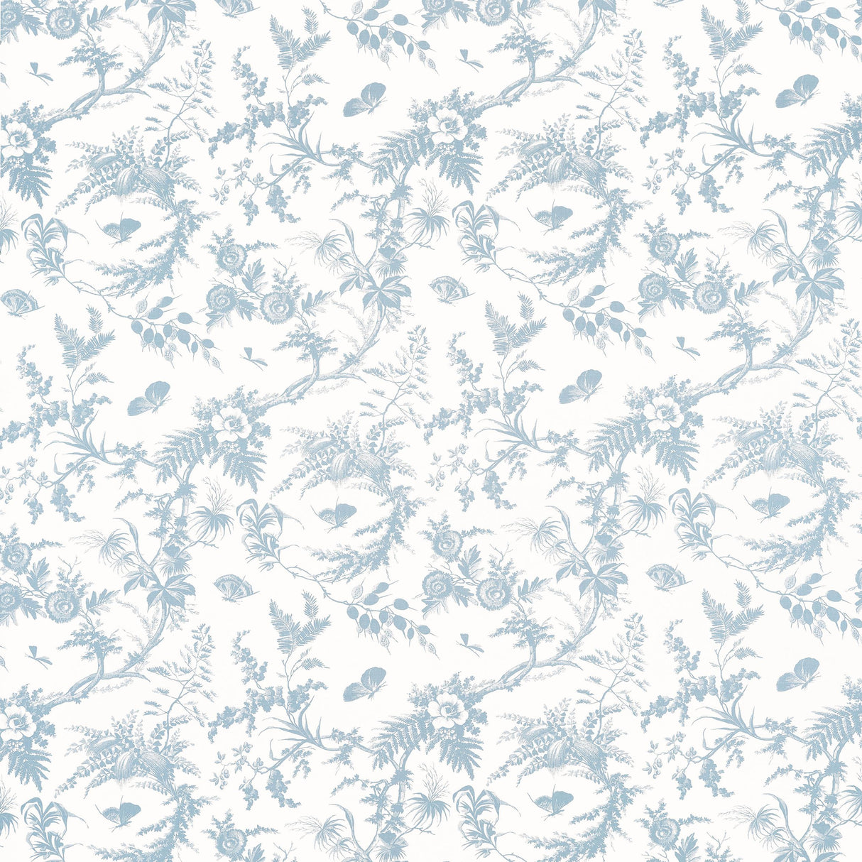 Anna French Newlands Toile Soft Blue Fabric