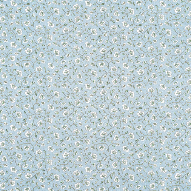 Anna French CHELSEA Soft Blue and Green Fabric