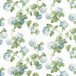 Anna French SUSSEX HYDRANGEA Blue and Green Fabric