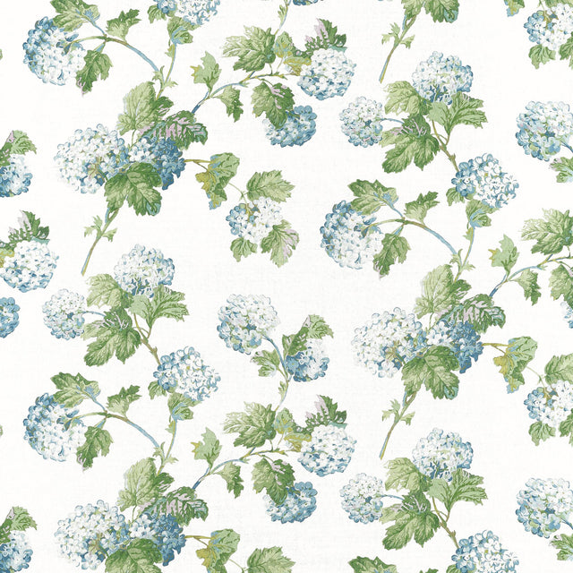 Anna French SUSSEX HYDRANGEA Blue and Green Fabric