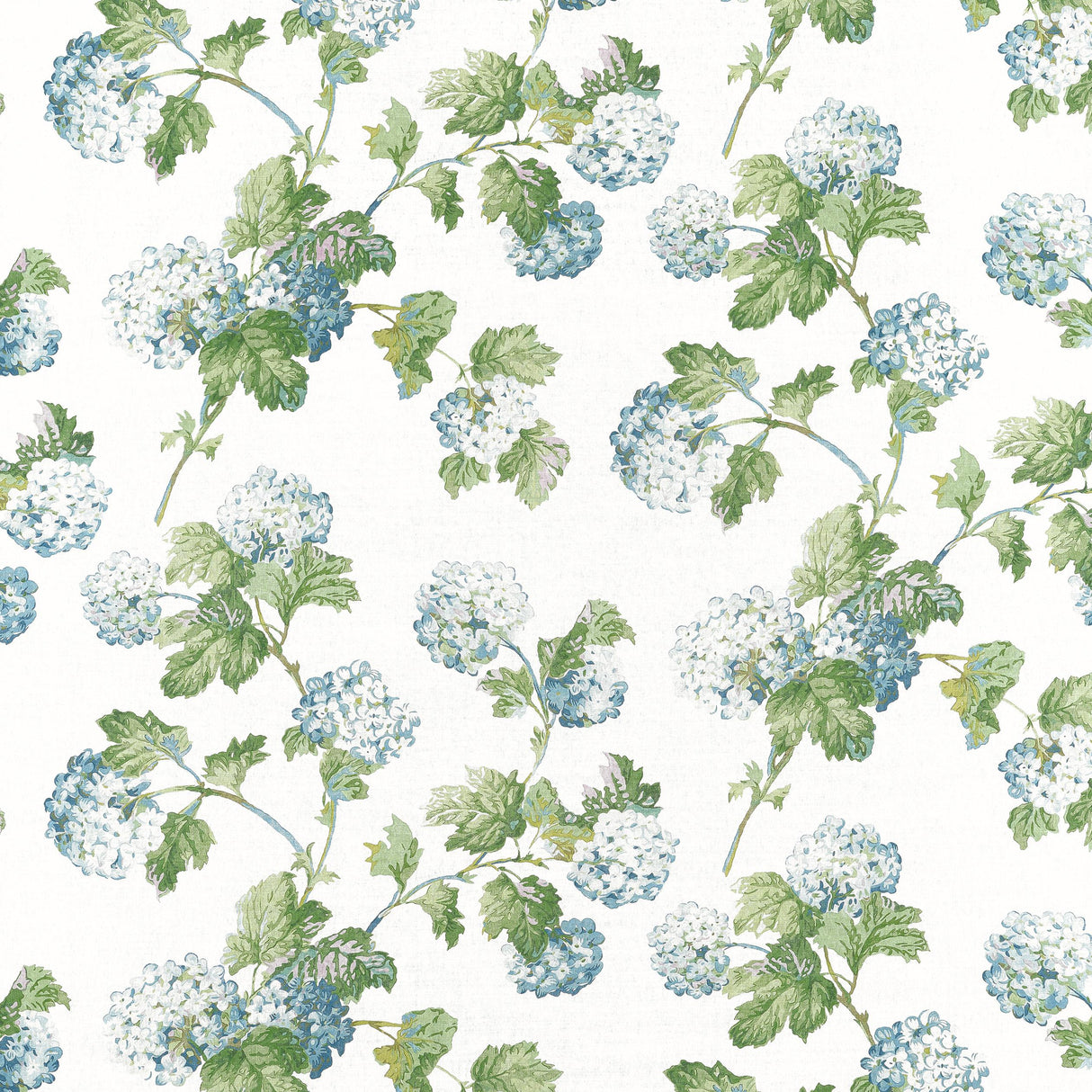 Anna French Sussex Hydrangea Blue And Green Fabric
