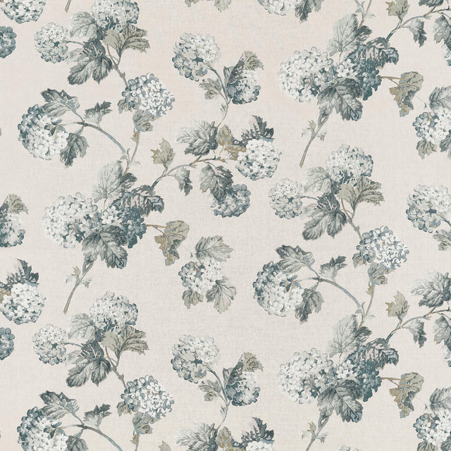 Anna French Sussex Hydrangea Slate And Linen Fabric