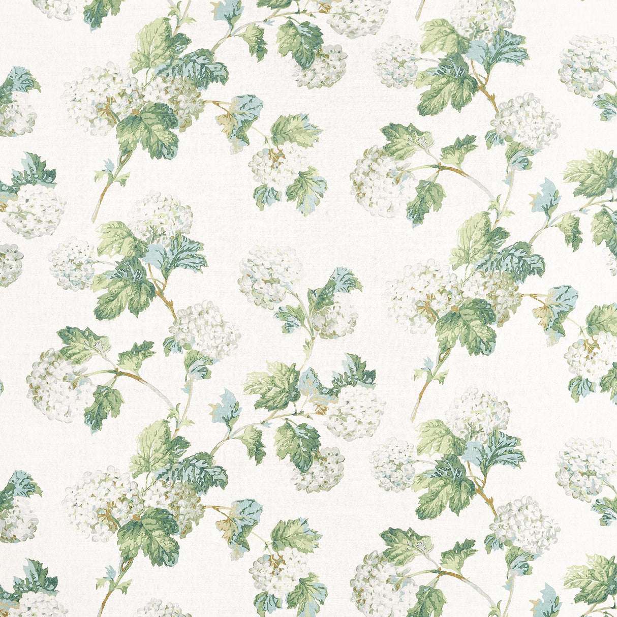 Anna French Sussex Hydrangea White And Green Fabric