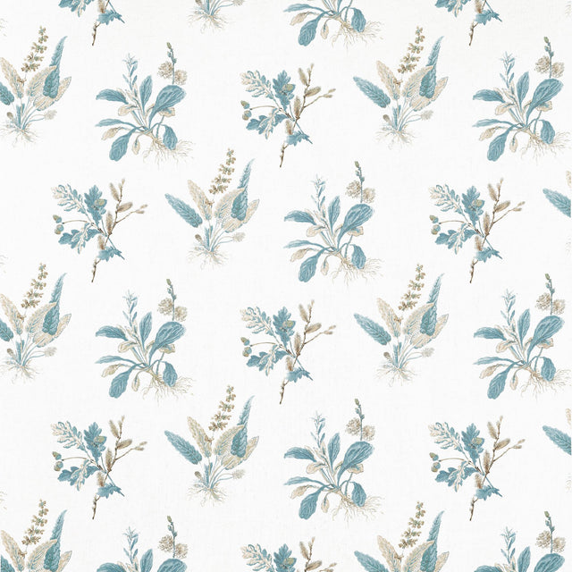 Anna French WOODLAND Beige and Soft Blue Fabric