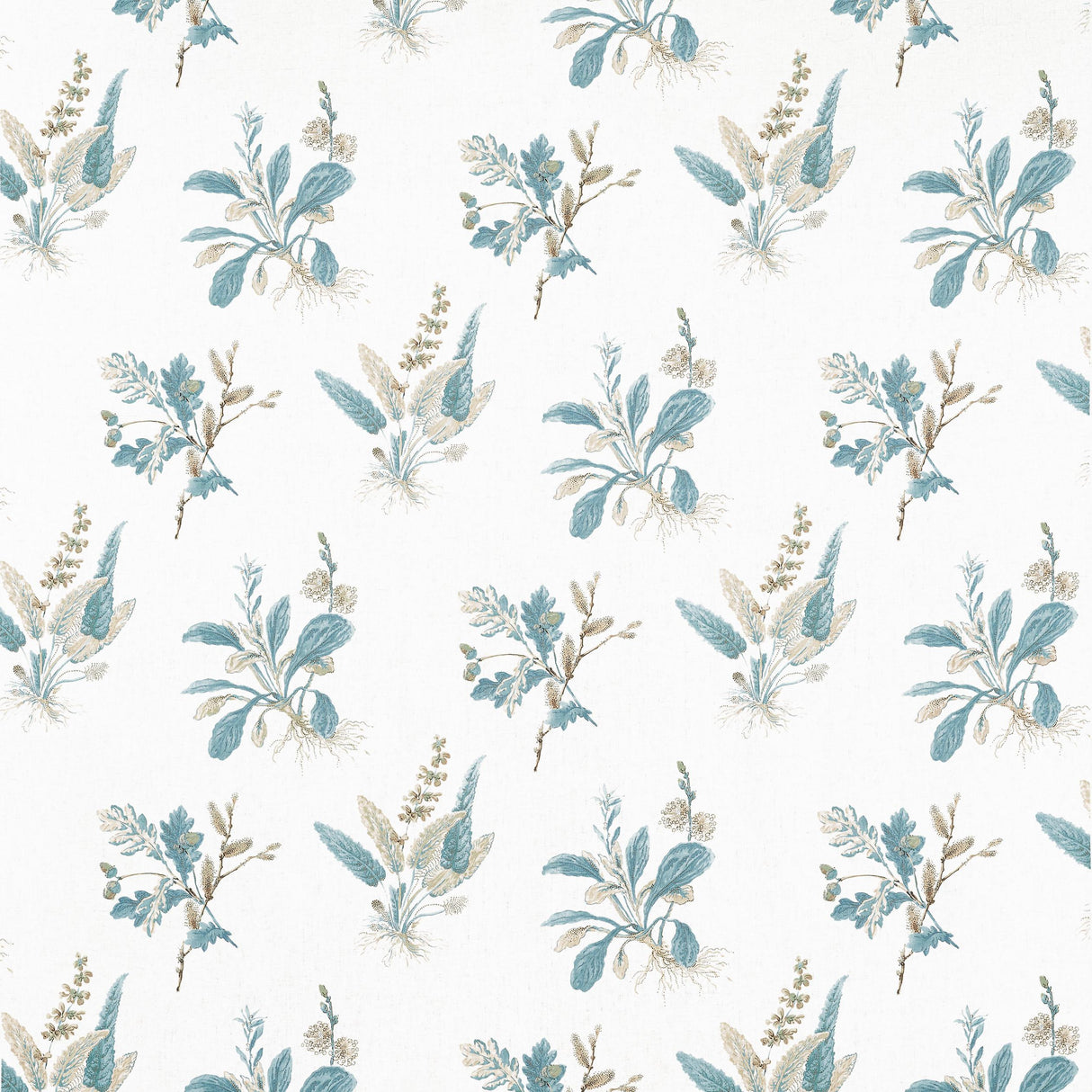 Anna French Woodland Beige And Soft Blue Fabric