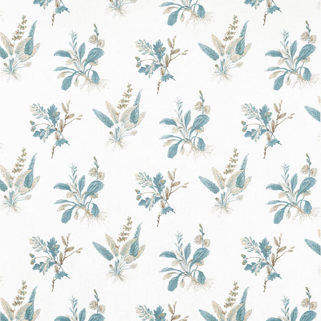 Anna French Woodland Beige And Soft Blue Fabric