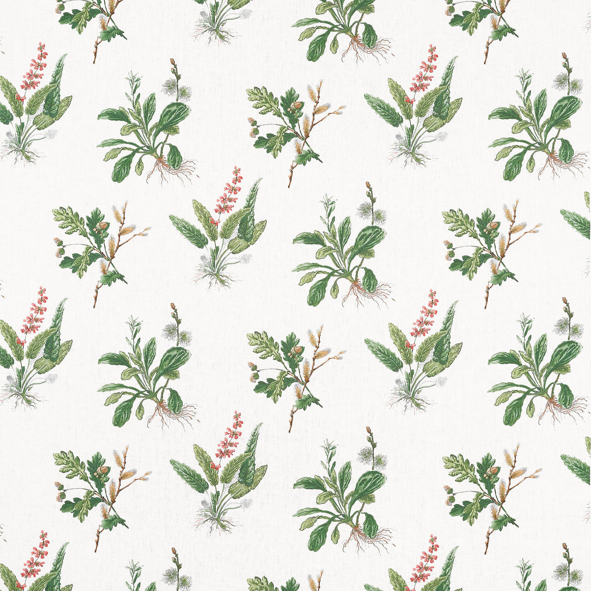 Anna French Woodland Green And Blush Fabric
