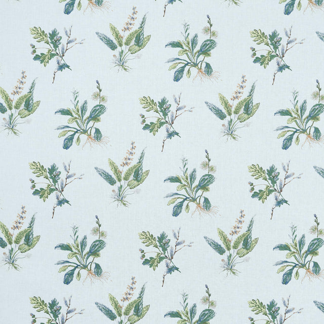 Anna French WOODLAND Blue and Green Fabric