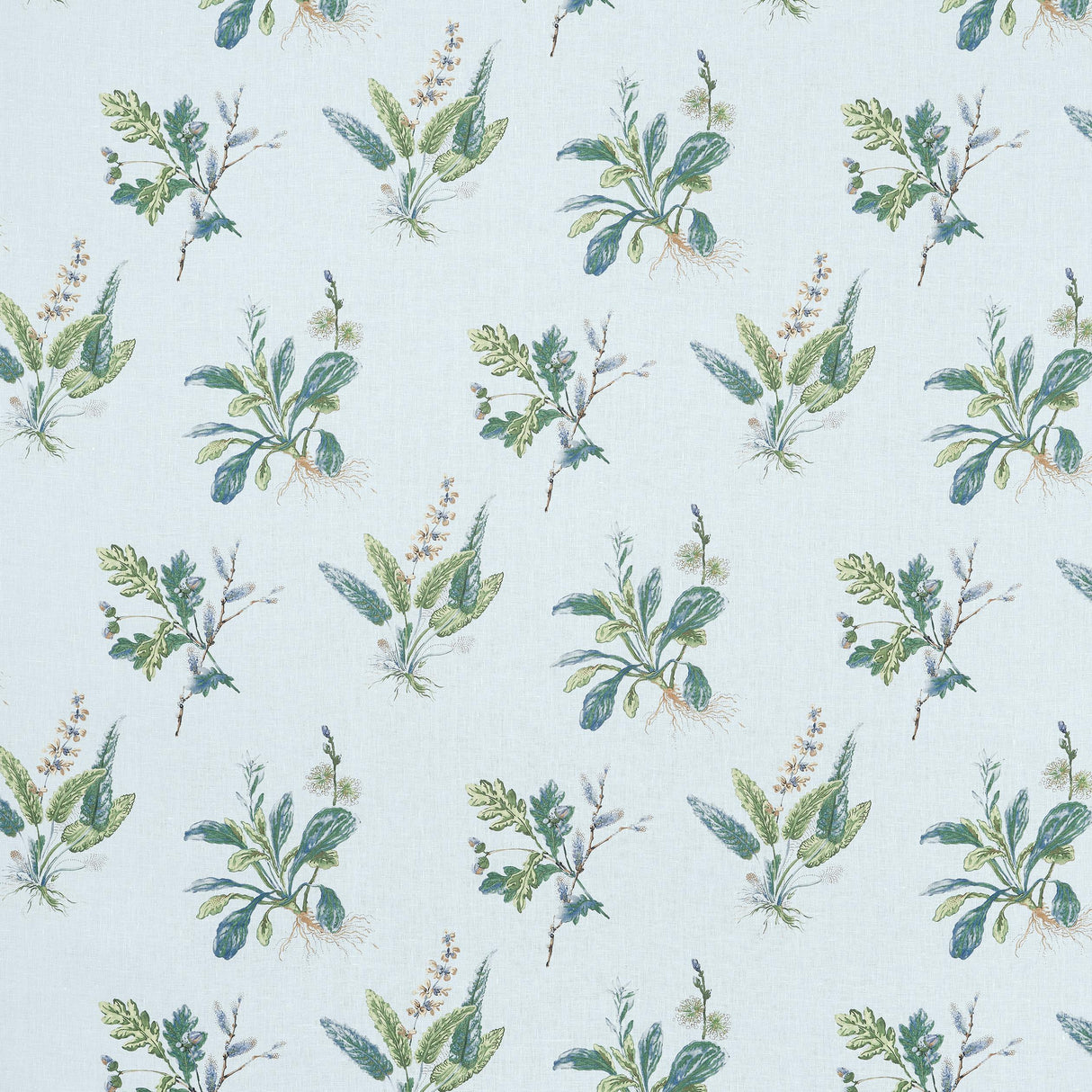 Anna French Woodland Blue And Green Fabric