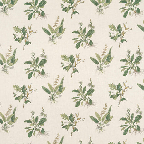 Anna French WOODLAND Green on Natural Fabric