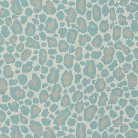 Anna French African Leopard Aqua Fabric