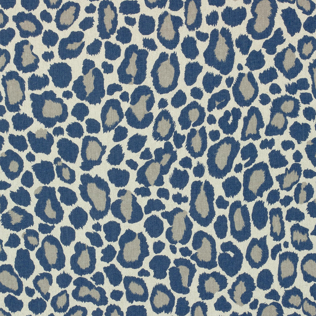 Anna French African Leopard Navy Fabric