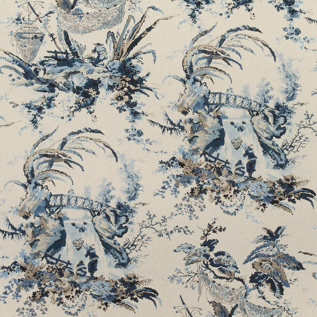 Anna French Moorea Blue Fabric