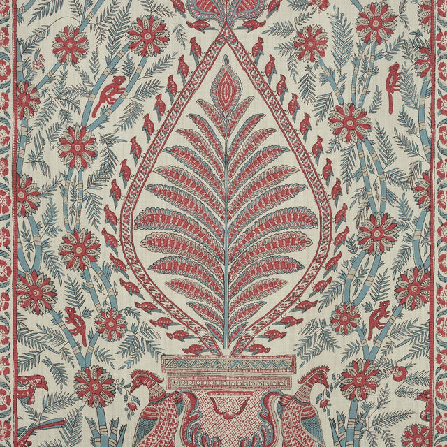 Anna French Palampore Red And Blue Fabric