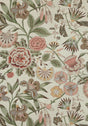 Anna French CLEO Red and Gold on Flax Fabric
