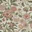 Anna French Cleo Red And Gold On Flax Fabric