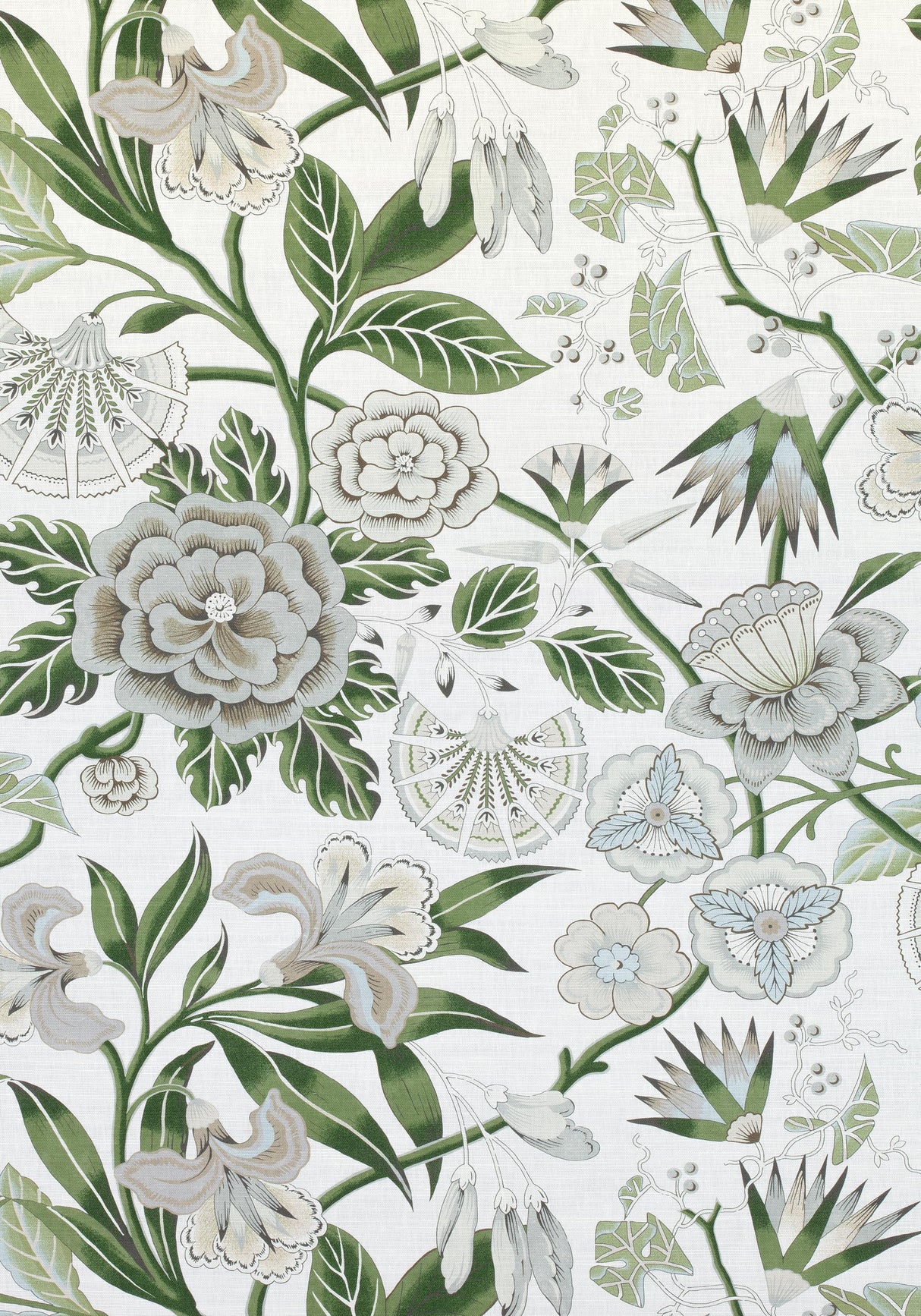 Anna French CLEO Green and White Fabric