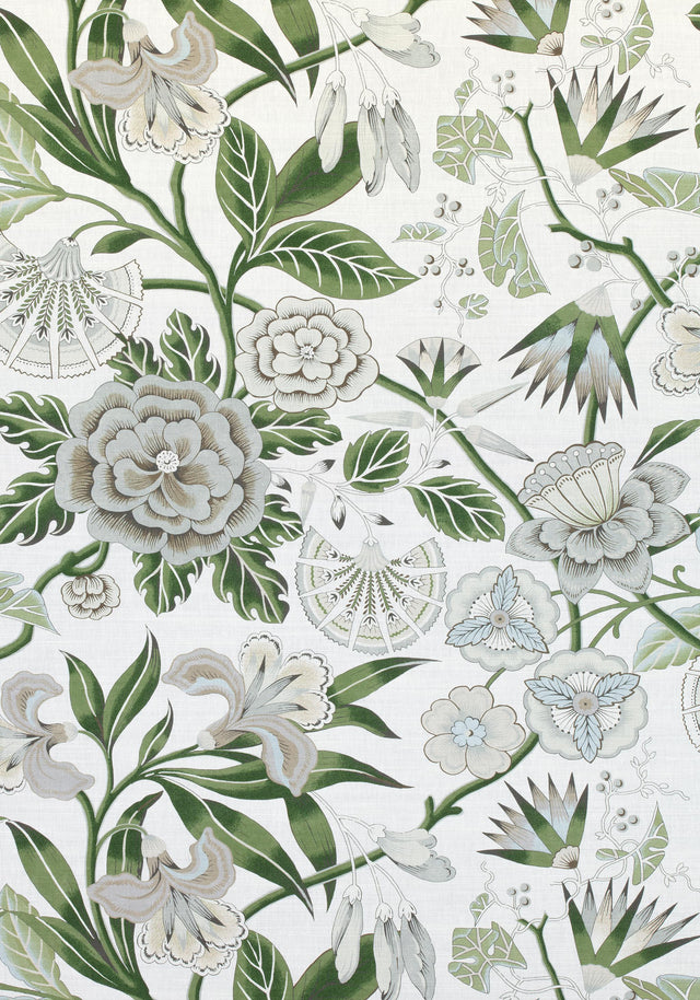 Anna French CLEO Green and White Fabric