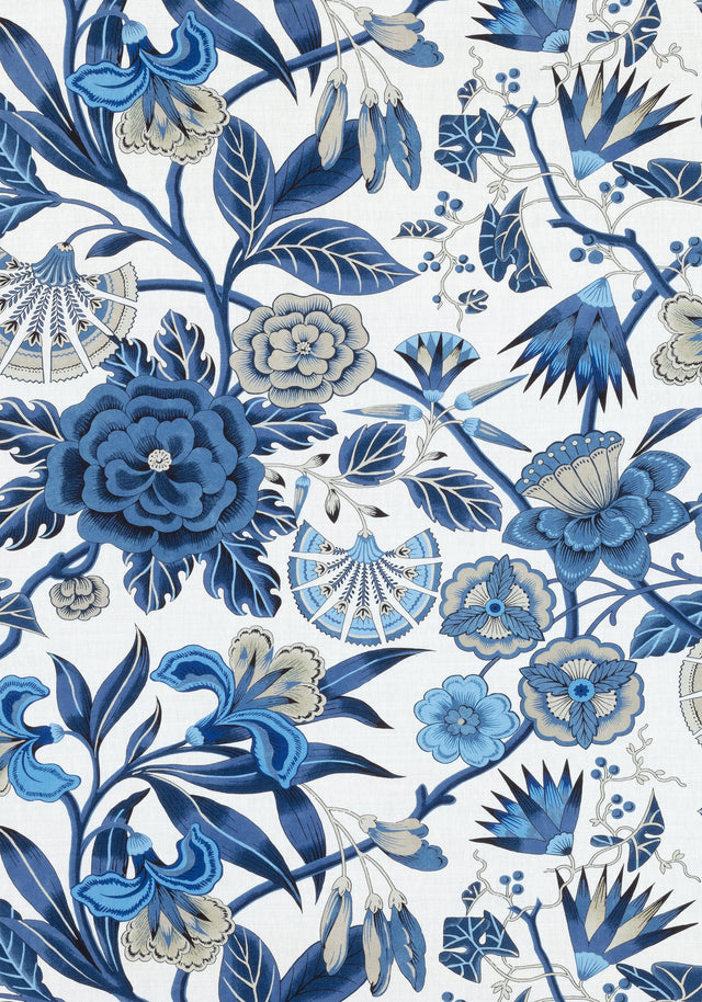 Anna French CLEO Blue and White Fabric