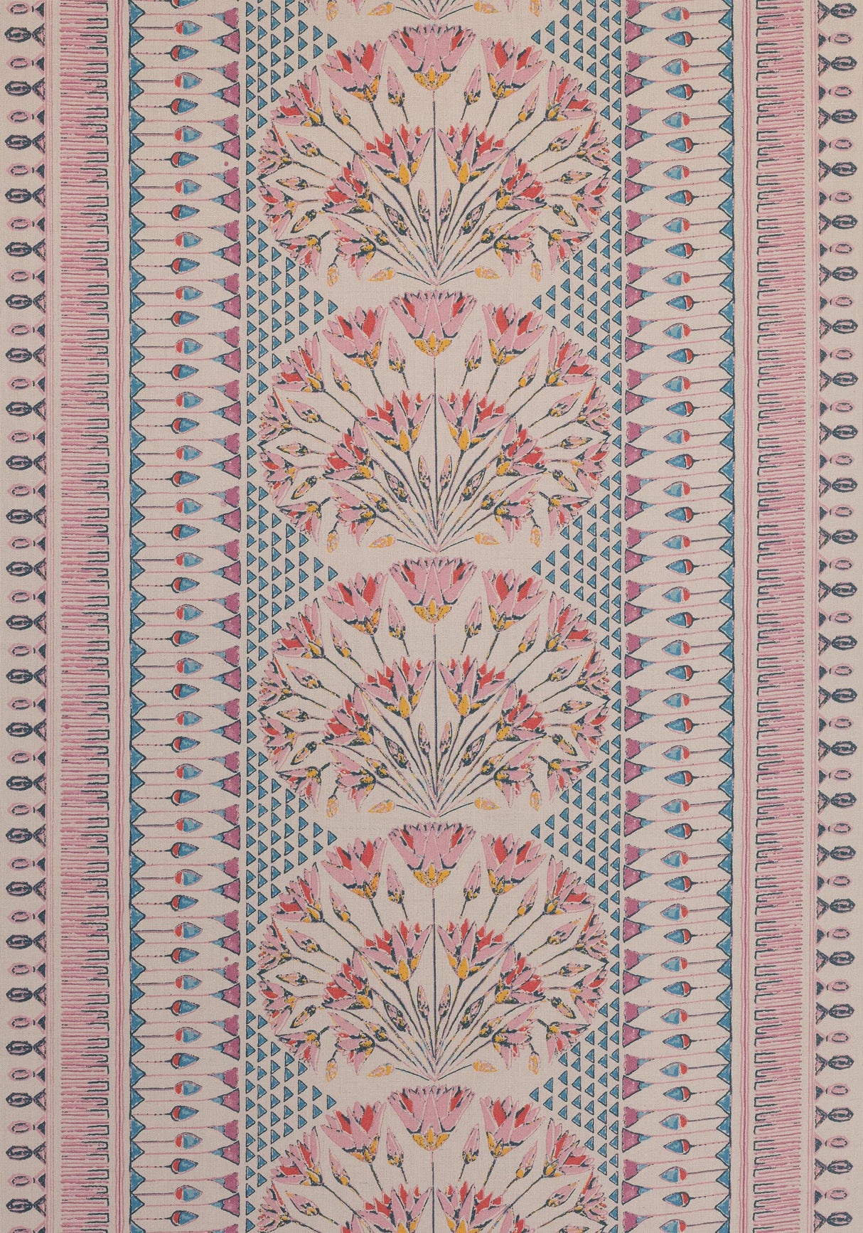 Anna French CAIRO Pink and Coral Fabric