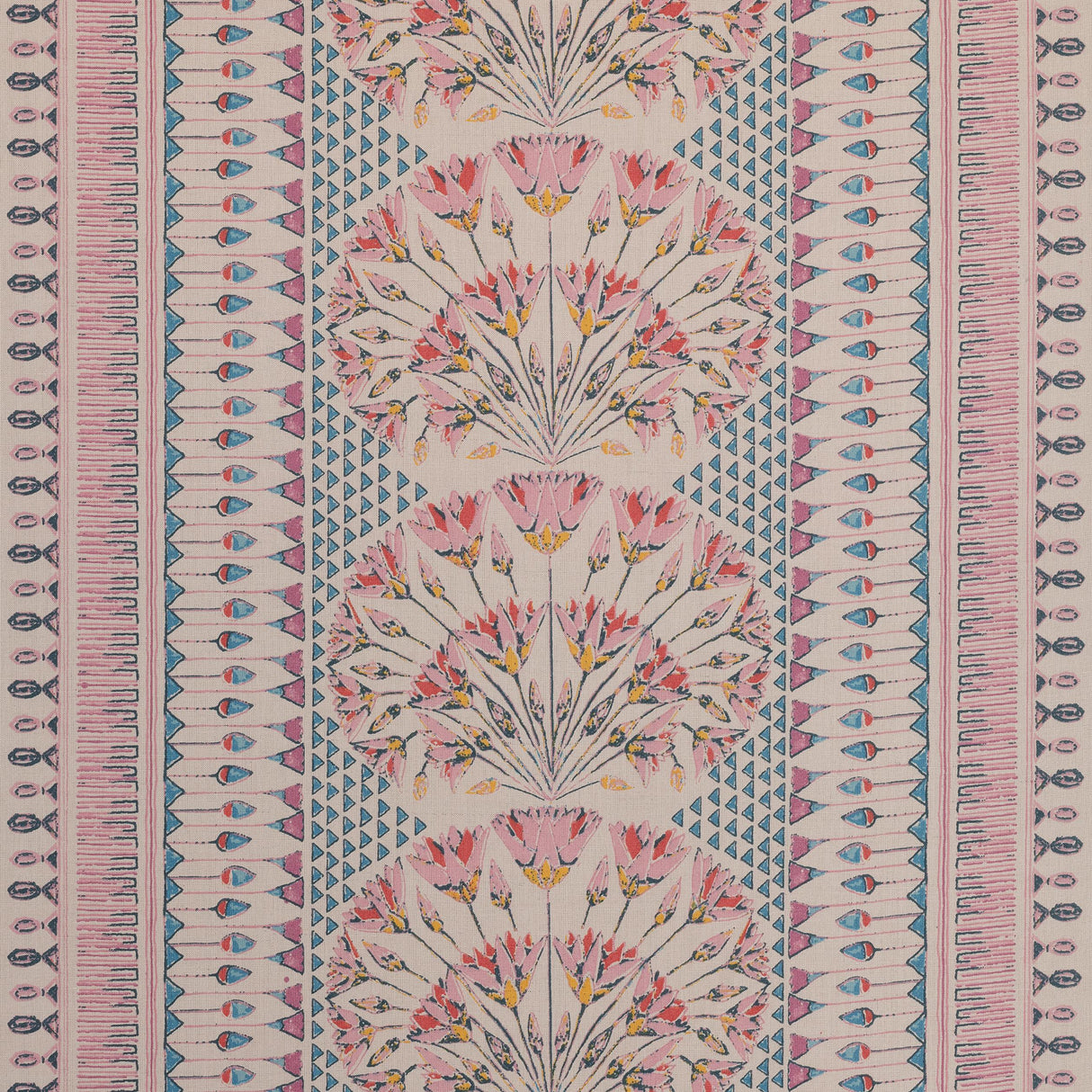 Anna French Cairo Pink And Coral Fabric